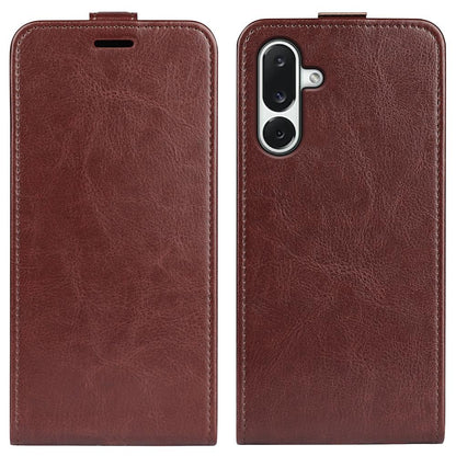 Samsung Galaxy F36 5G Texture Vertical Flip Leather Wallet Case with Card Slot, PU TPU Shockproof Protective Cover, Anti-Drop Magnetic Folio Phone Case