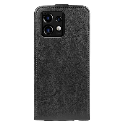 Motorola Moto X40 Pro Texture Vertical Flip Leather Wallet Case with Card Slot, PU TPU Shockproof Protective Cover, Anti-Drop Magnetic Folio Phone Case