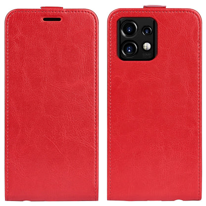 Motorola Moto X40 Pro Texture Vertical Flip Leather Wallet Case with Card Slot, PU TPU Shockproof Protective Cover, Anti-Drop Magnetic Folio Phone Case