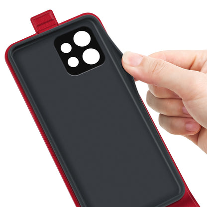Motorola Moto X40 Pro Texture Vertical Flip Leather Wallet Case with Card Slot, PU TPU Shockproof Protective Cover, Anti-Drop Magnetic Folio Phone Case