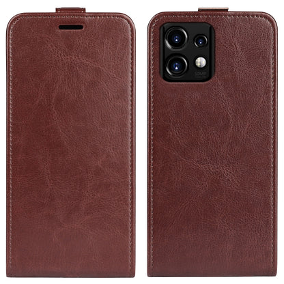 Motorola Moto X40 Pro Texture Vertical Flip Leather Wallet Case with Card Slot, PU TPU Shockproof Protective Cover, Anti-Drop Magnetic Folio Phone Case
