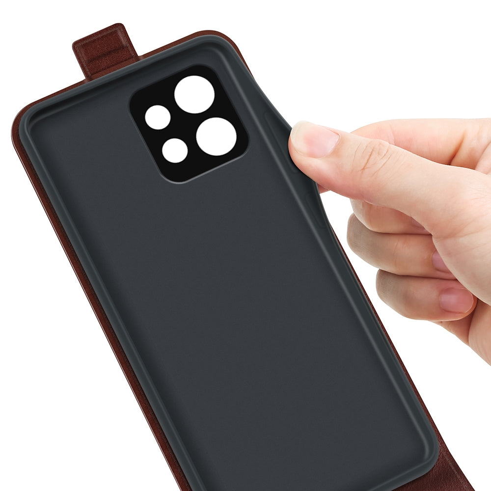 Motorola Moto X40 Pro Texture Vertical Flip Leather Wallet Case with Card Slot, PU TPU Shockproof Protective Cover, Anti-Drop Magnetic Folio Phone Case