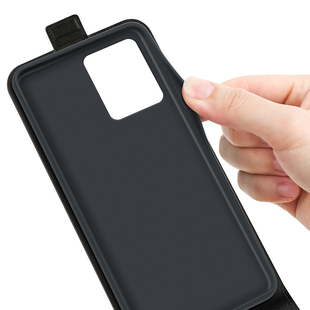 Motorola Moto G14 Texture Vertical Flip Leather Wallet Case with Card Slot, PU TPU Shockproof Protective Cover, Anti-Drop Magnetic Folio Phone Case