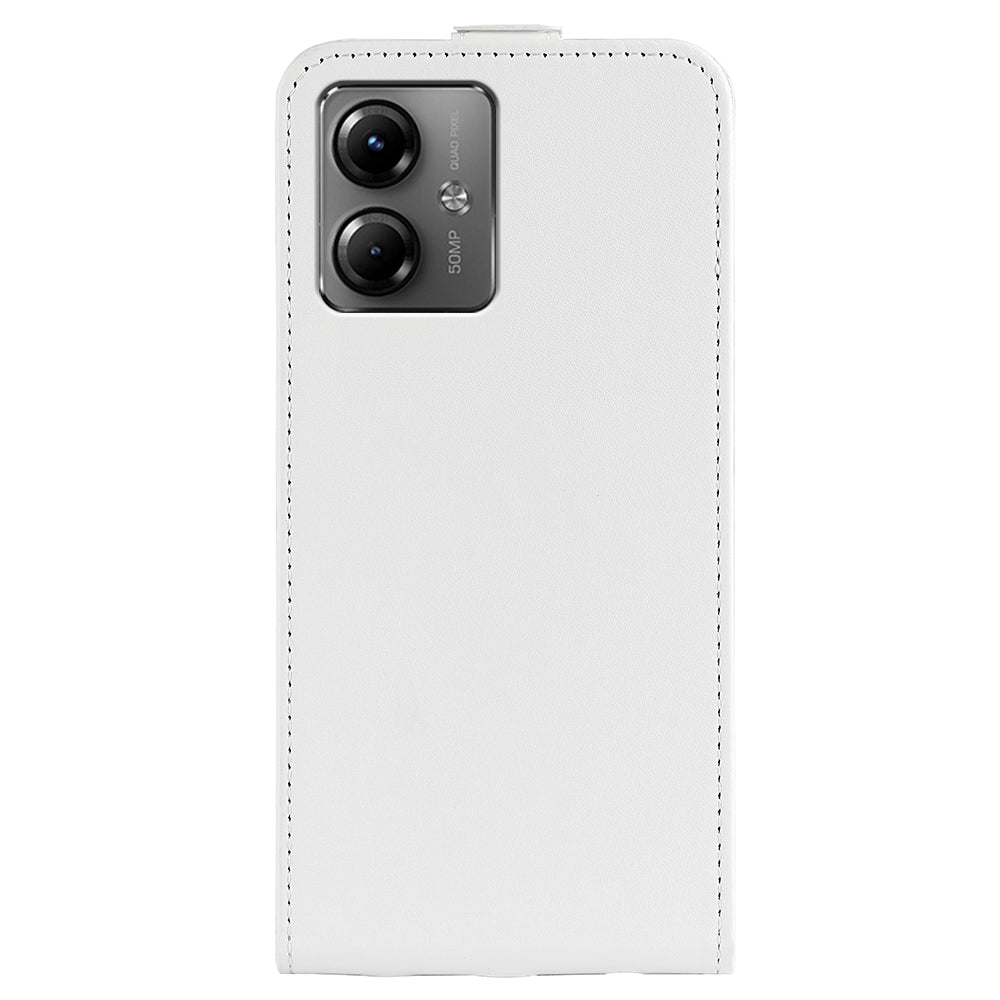 Motorola Moto G14 Texture Vertical Flip Leather Wallet Case with Card Slot, PU TPU Shockproof Protective Cover, Anti-Drop Magnetic Folio Phone Case