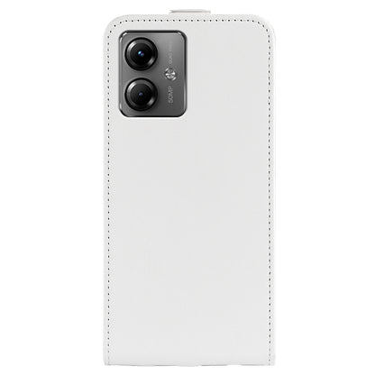Motorola Moto G14 Texture Vertical Flip Leather Wallet Case with Card Slot, PU TPU Shockproof Protective Cover, Anti-Drop Magnetic Folio Phone Case