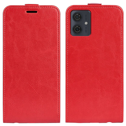 Motorola Moto G54 Texture Vertical Flip Leather Wallet Case with Card Slot, PU TPU Shockproof Protective Cover, Anti-Drop Magnetic Folio Phone Case