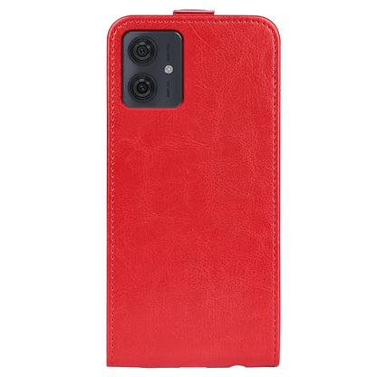 Motorola Moto G54 Texture Vertical Flip Leather Wallet Case with Card Slot, PU TPU Shockproof Protective Cover, Anti-Drop Magnetic Folio Phone Case