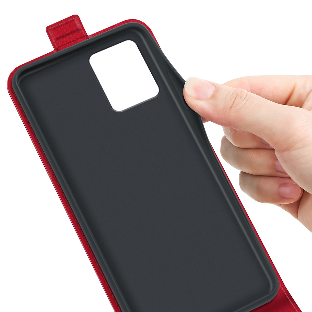 Motorola Moto G54 Texture Vertical Flip Leather Wallet Case with Card Slot, PU TPU Shockproof Protective Cover, Anti-Drop Magnetic Folio Phone Case