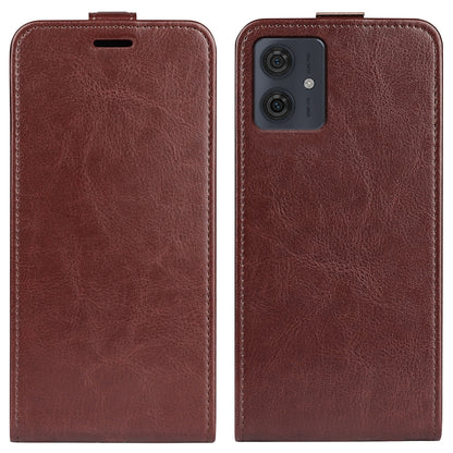 Motorola Moto G54 Texture Vertical Flip Leather Wallet Case with Card Slot, PU TPU Shockproof Protective Cover, Anti-Drop Magnetic Folio Phone Case