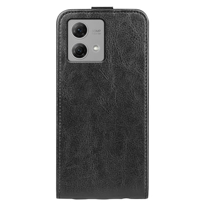 Motorola Moto G84 Texture Vertical Flip Leather Wallet Case with Card Slot, PU TPU Shockproof Protective Cover, Anti-Drop Magnetic Folio Phone Case