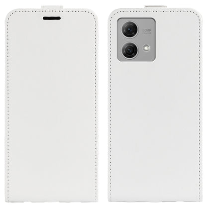 Motorola Moto G84 Texture Vertical Flip Leather Wallet Case with Card Slot, PU TPU Shockproof Protective Cover, Anti-Drop Magnetic Folio Phone Case