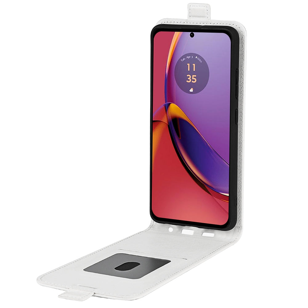 Motorola Moto G84 Texture Vertical Flip Leather Wallet Case with Card Slot, PU TPU Shockproof Protective Cover, Anti-Drop Magnetic Folio Phone Case