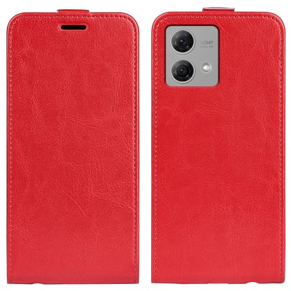 Motorola Moto G84 Texture Vertical Flip Leather Wallet Case with Card Slot, PU TPU Shockproof Protective Cover, Anti-Drop Magnetic Folio Phone Case