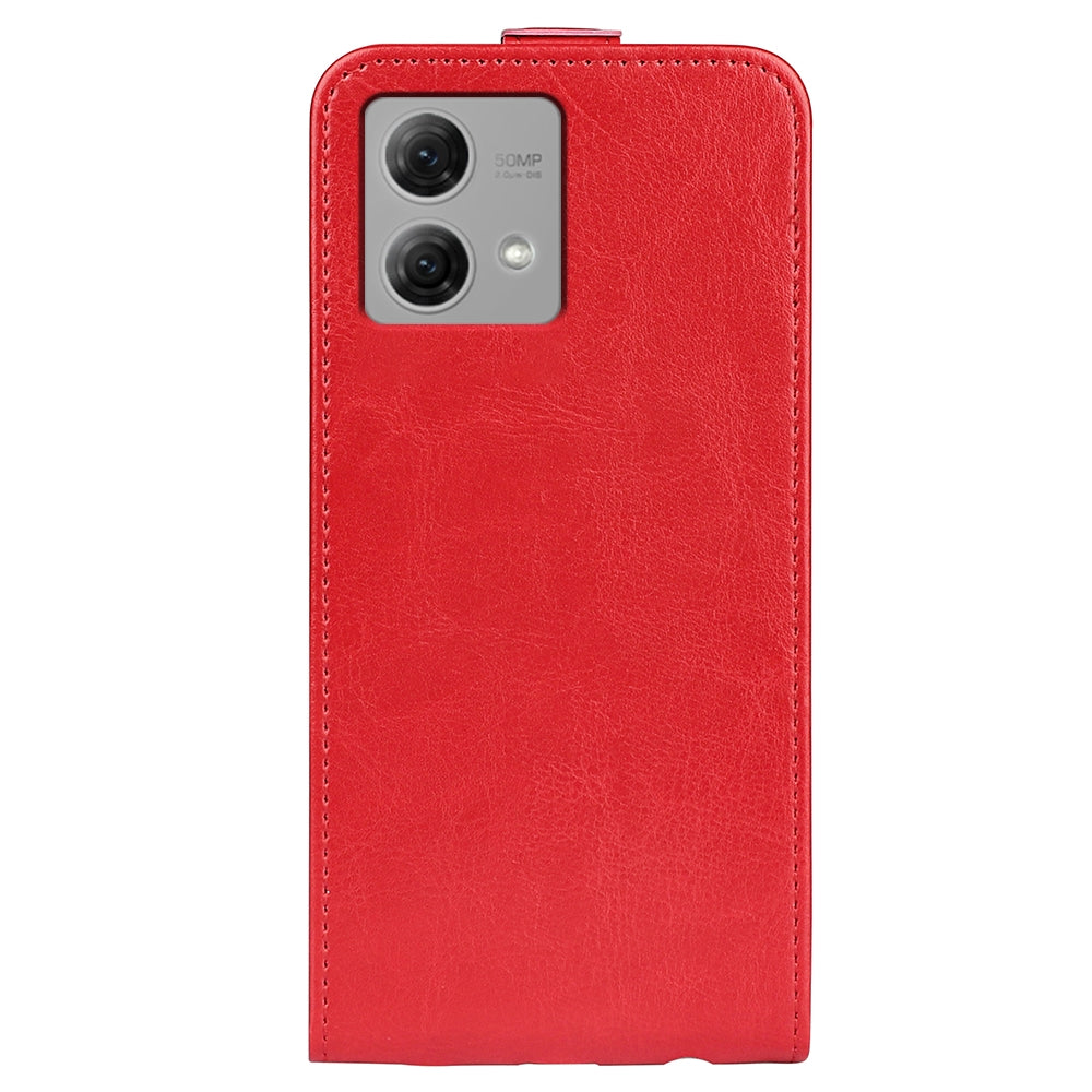 Motorola Moto G84 Texture Vertical Flip Leather Wallet Case with Card Slot, PU TPU Shockproof Protective Cover, Anti-Drop Magnetic Folio Phone Case