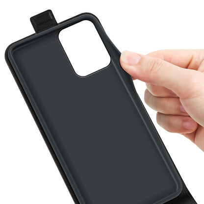 Motorola Moto G34 Texture Vertical Flip Leather Wallet Case with Card Slot, PU TPU Shockproof Protective Cover, Anti-Drop Magnetic Folio Phone Case