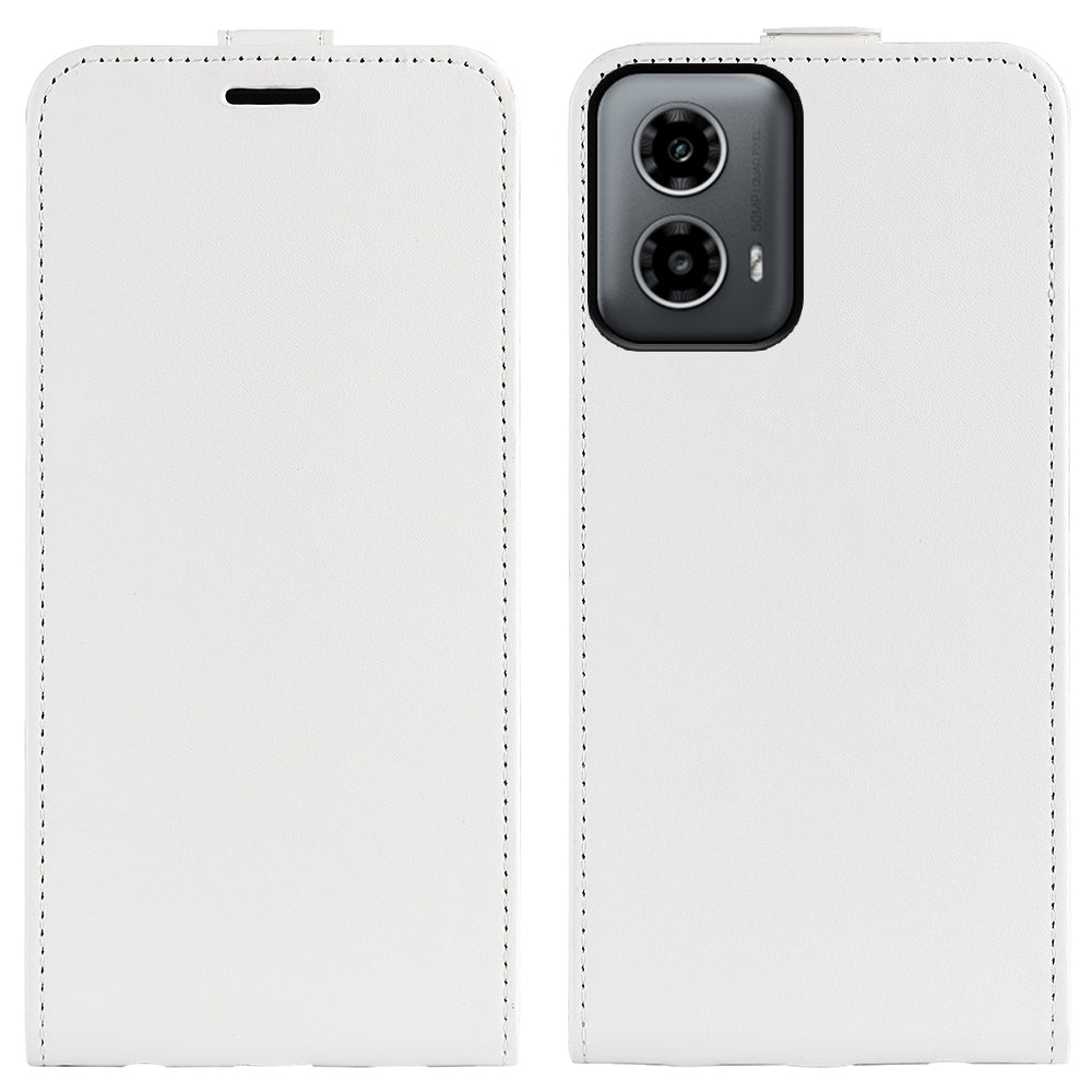 Motorola Moto G34 Texture Vertical Flip Leather Wallet Case with Card Slot, PU TPU Shockproof Protective Cover, Anti-Drop Magnetic Folio Phone Case
