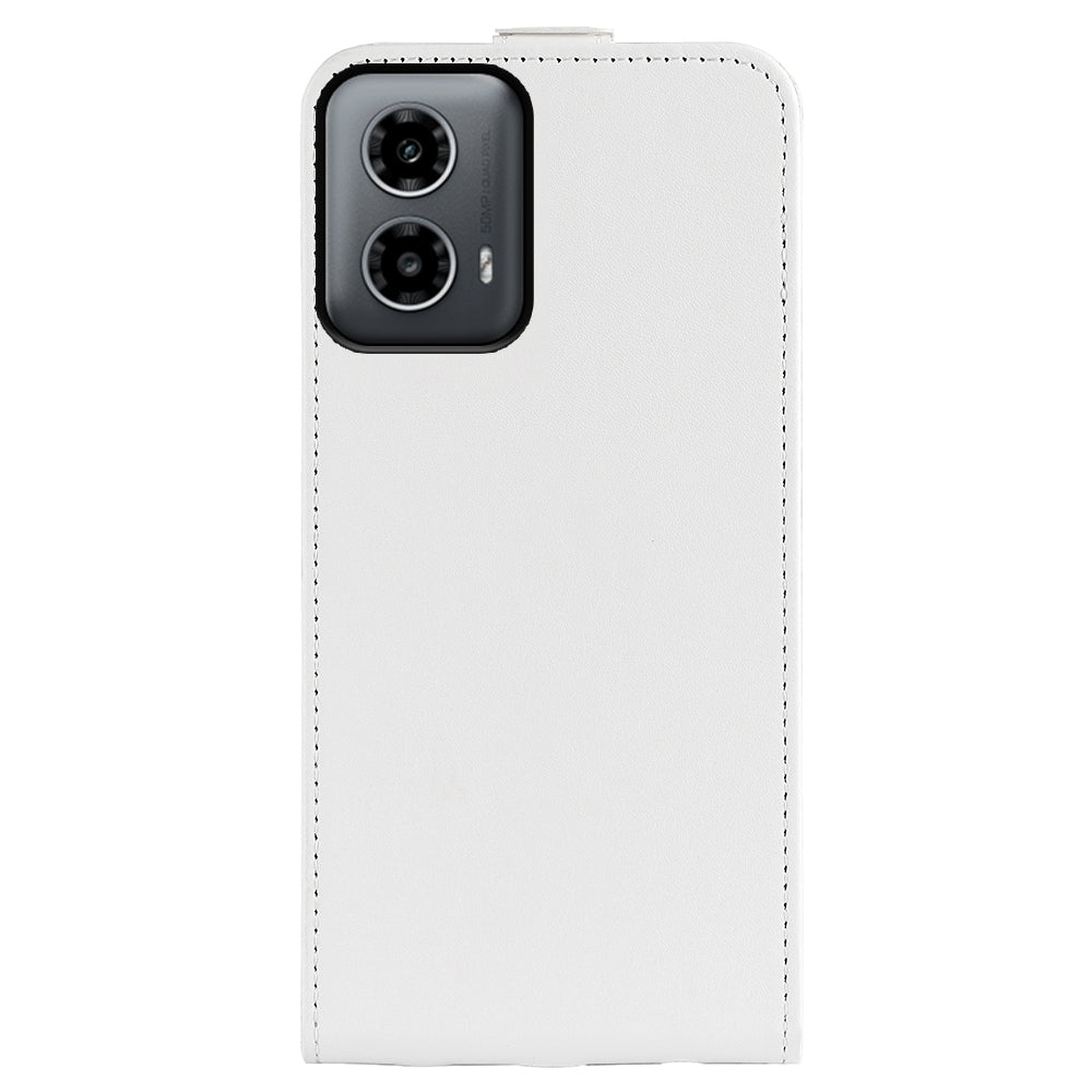 Motorola Moto G34 Texture Vertical Flip Leather Wallet Case with Card Slot, PU TPU Shockproof Protective Cover, Anti-Drop Magnetic Folio Phone Case