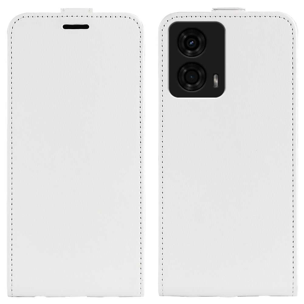 Motorola Moto G24 Texture Vertical Flip Leather Wallet Case with Card Slot, PU TPU Shockproof Protective Cover, Anti-Drop Magnetic Folio Phone Case