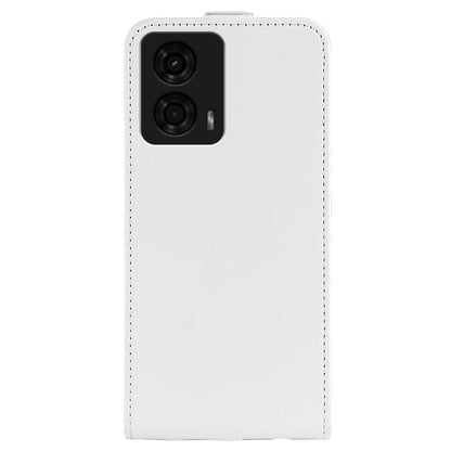 Motorola Moto G24 Texture Vertical Flip Leather Wallet Case with Card Slot, PU TPU Shockproof Protective Cover, Anti-Drop Magnetic Folio Phone Case