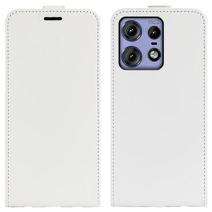 Motorola Edge 50 Pro Texture Vertical Flip Leather Wallet Case with Card Slot, PU TPU Shockproof Protective Cover, Anti-Drop Magnetic Folio Phone Case