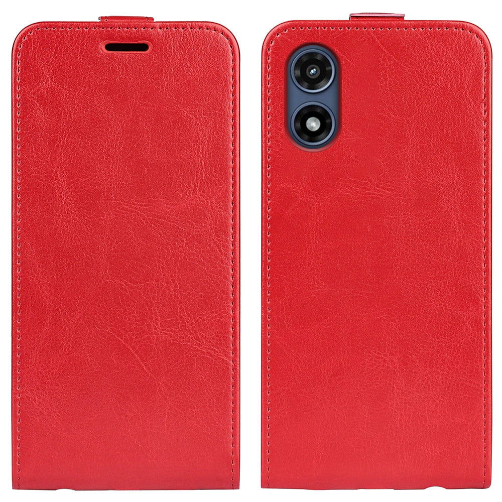 Motorola Moto G Play 2024 Texture Vertical Flip Leather Wallet Case with Card Slot, PU TPU Shockproof Protective Cover, Anti-Drop Magnetic Folio Phone Case
