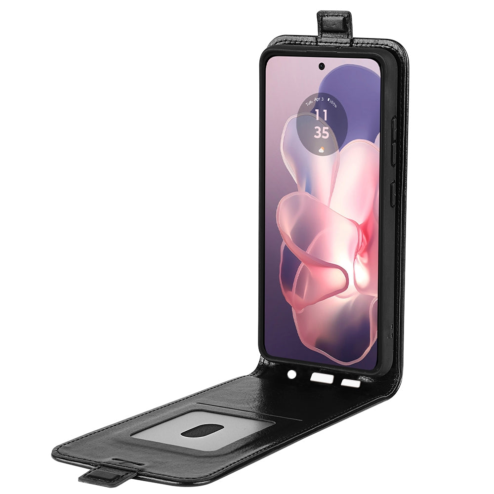 Motorola Moto G Power 5G 2024 Texture Vertical Flip Leather Wallet Case with Card Slot, PU TPU Shockproof Protective Cover, Anti-Drop Magnetic Folio Phone Case