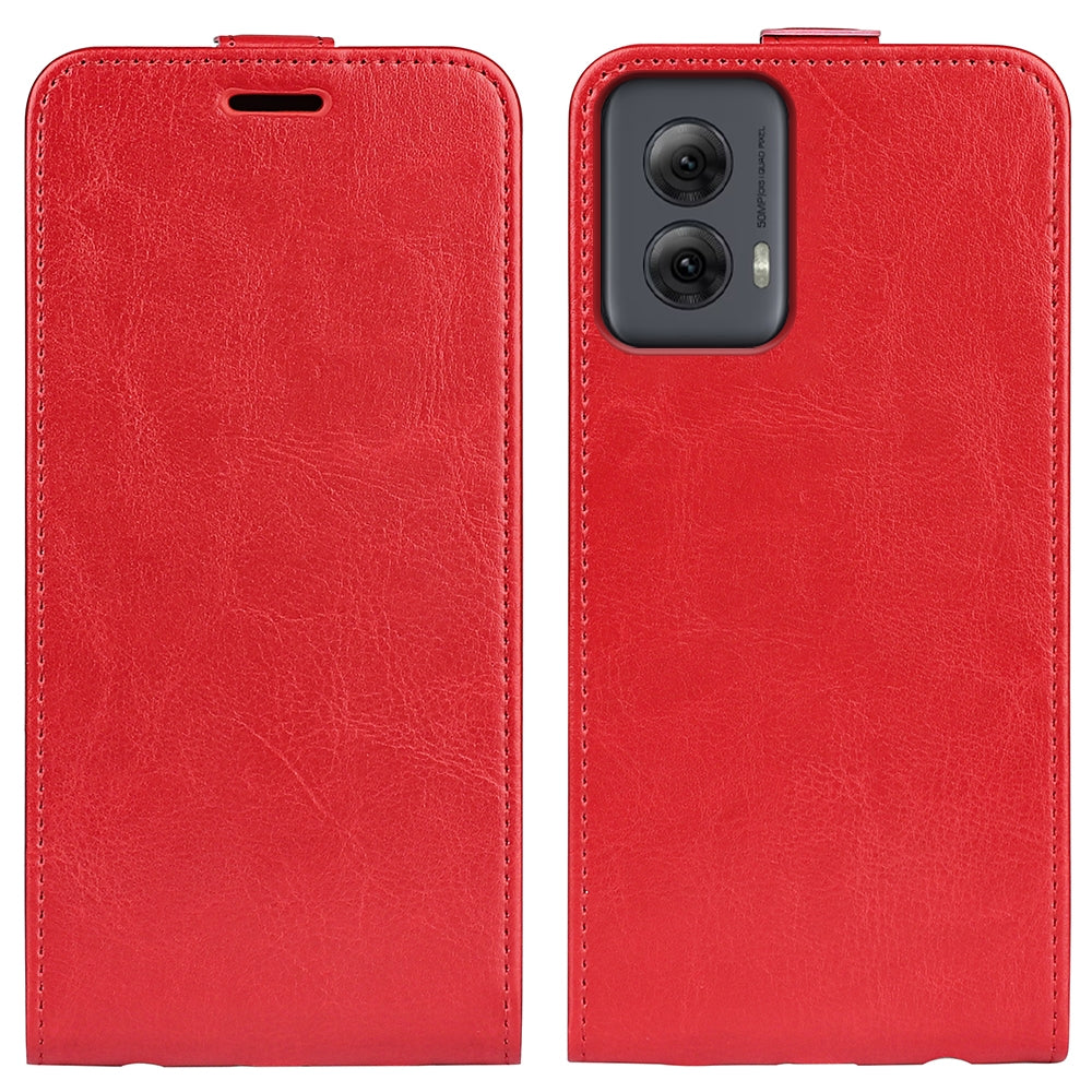 Motorola Moto G Power 5G 2024 Texture Vertical Flip Leather Wallet Case with Card Slot, PU TPU Shockproof Protective Cover, Anti-Drop Magnetic Folio Phone Case