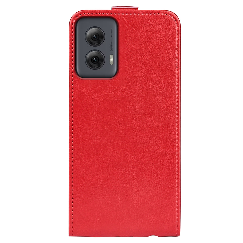 Motorola Moto G Power 5G 2024 Texture Vertical Flip Leather Wallet Case with Card Slot, PU TPU Shockproof Protective Cover, Anti-Drop Magnetic Folio Phone Case