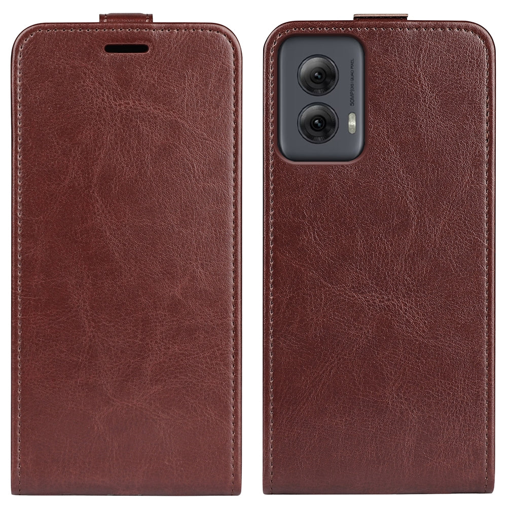 Motorola Moto G Power 5G 2024 Texture Vertical Flip Leather Wallet Case with Card Slot, PU TPU Shockproof Protective Cover, Anti-Drop Magnetic Folio Phone Case