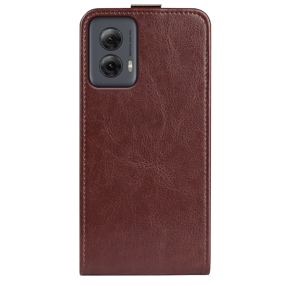 Motorola Moto G Power 5G 2024 Texture Vertical Flip Leather Wallet Case with Card Slot, PU TPU Shockproof Protective Cover, Anti-Drop Magnetic Folio Phone Case