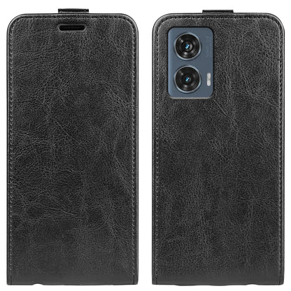 Motorola Edge 50 Fusion Texture Vertical Flip Leather Wallet Case with Card Slot, PU TPU Shockproof Protective Cover, Anti-Drop Magnetic Folio Phone Case