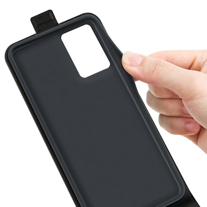 Motorola Edge 50 Fusion Texture Vertical Flip Leather Wallet Case with Card Slot, PU TPU Shockproof Protective Cover, Anti-Drop Magnetic Folio Phone Case