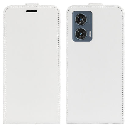 Motorola Edge 50 Fusion Texture Vertical Flip Leather Wallet Case with Card Slot, PU TPU Shockproof Protective Cover, Anti-Drop Magnetic Folio Phone Case