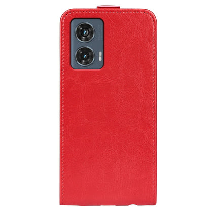 Motorola Edge 50 Fusion Texture Vertical Flip Leather Wallet Case with Card Slot, PU TPU Shockproof Protective Cover, Anti-Drop Magnetic Folio Phone Case