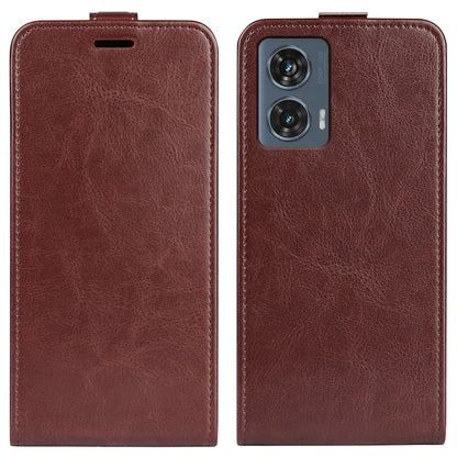 Motorola Edge 50 Fusion Texture Vertical Flip Leather Wallet Case with Card Slot, PU TPU Shockproof Protective Cover, Anti-Drop Magnetic Folio Phone Case