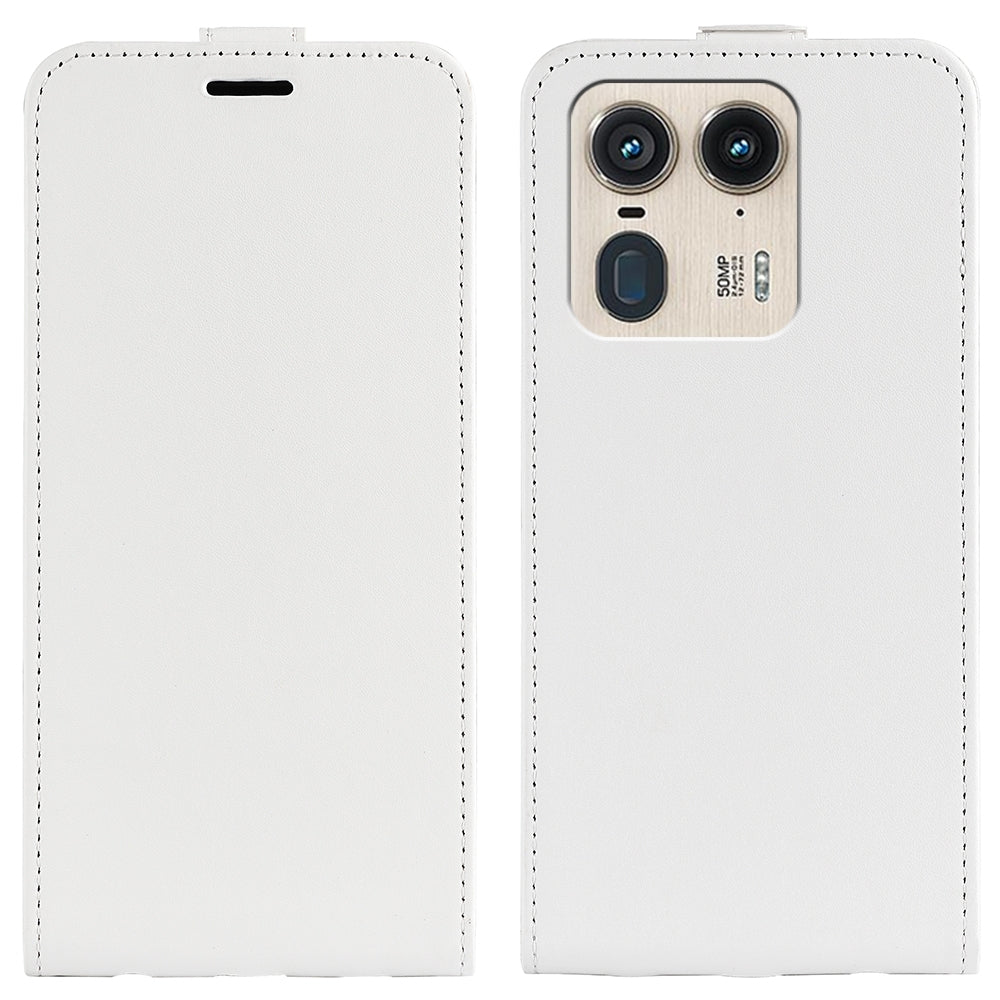 Motorola Edge 50 Ultra Texture Vertical Flip Leather Wallet Case with Card Slot, PU TPU Shockproof Protective Cover, Anti-Drop Magnetic Folio Phone Case