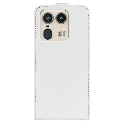 Motorola Edge 50 Ultra Texture Vertical Flip Leather Wallet Case with Card Slot, PU TPU Shockproof Protective Cover, Anti-Drop Magnetic Folio Phone Case