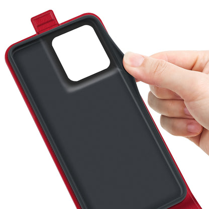 Motorola Edge 50 Ultra Texture Vertical Flip Leather Wallet Case with Card Slot, PU TPU Shockproof Protective Cover, Anti-Drop Magnetic Folio Phone Case