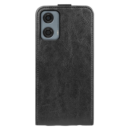 Motorola Moto G24 Power Texture Vertical Flip Leather Wallet Case with Card Slot, PU TPU Shockproof Protective Cover, Anti-Drop Magnetic Folio Phone Case