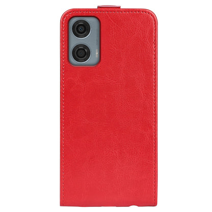 Motorola Moto G24 Power Texture Vertical Flip Leather Wallet Case with Card Slot, PU TPU Shockproof Protective Cover, Anti-Drop Magnetic Folio Phone Case