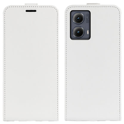Motorola Edge 5G 2024 Texture Vertical Flip Leather Wallet Case with Card Slot, PU TPU Shockproof Protective Cover, Anti-Drop Magnetic Folio Phone Case