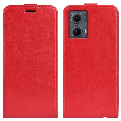 Motorola Edge 5G 2024 Texture Vertical Flip Leather Wallet Case with Card Slot, PU TPU Shockproof Protective Cover, Anti-Drop Magnetic Folio Phone Case