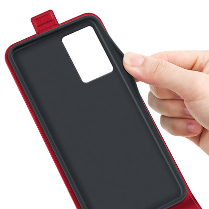 Motorola Edge 5G 2024 Texture Vertical Flip Leather Wallet Case with Card Slot, PU TPU Shockproof Protective Cover, Anti-Drop Magnetic Folio Phone Case