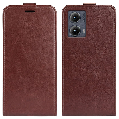 Motorola Edge 5G 2024 Texture Vertical Flip Leather Wallet Case with Card Slot, PU TPU Shockproof Protective Cover, Anti-Drop Magnetic Folio Phone Case