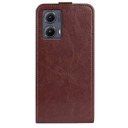 Motorola Edge 5G 2024 Texture Vertical Flip Leather Wallet Case with Card Slot, PU TPU Shockproof Protective Cover, Anti-Drop Magnetic Folio Phone Case