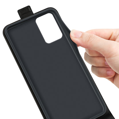 Motorola Moto G85 5G Texture Vertical Flip Leather Wallet Case with Card Slot, PU TPU Shockproof Protective Cover, Anti-Drop Magnetic Folio Phone Case