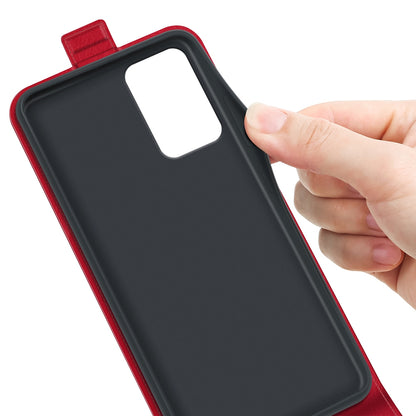 Motorola Moto G85 5G Texture Vertical Flip Leather Wallet Case with Card Slot, PU TPU Shockproof Protective Cover, Anti-Drop Magnetic Folio Phone Case