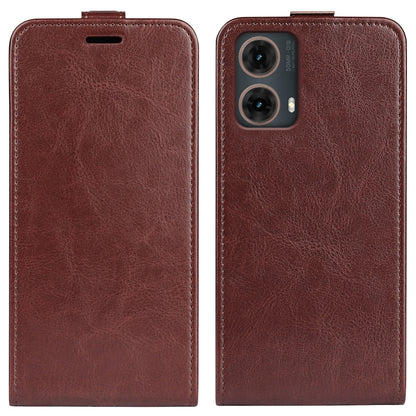 Motorola Moto G85 5G Texture Vertical Flip Leather Wallet Case with Card Slot, PU TPU Shockproof Protective Cover, Anti-Drop Magnetic Folio Phone Case