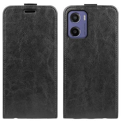 Motorola Moto E15 Texture Vertical Flip Leather Wallet Case with Card Slot, PU TPU Shockproof Protective Cover, Anti-Drop Magnetic Folio Phone Case