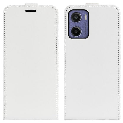 Motorola Moto E15 Texture Vertical Flip Leather Wallet Case with Card Slot, PU TPU Shockproof Protective Cover, Anti-Drop Magnetic Folio Phone Case